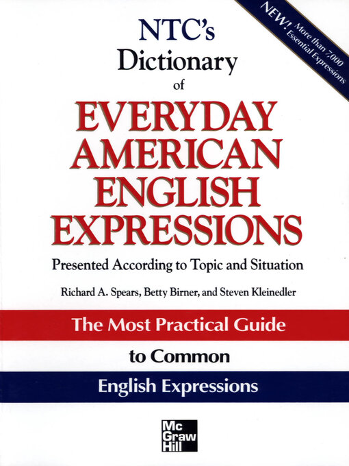 Title details for NTC's Dictionary of Everyday American English Expressions by Richard A. Spears - Available